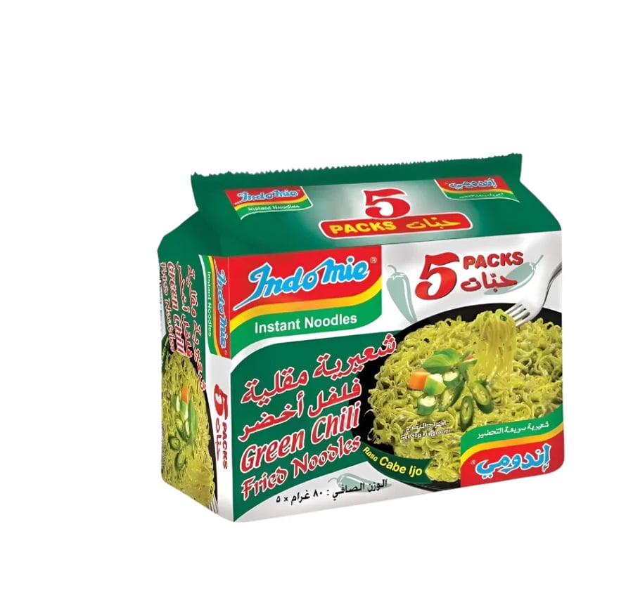 إندومي نكهة فلفل أخضر 80غ شد 5