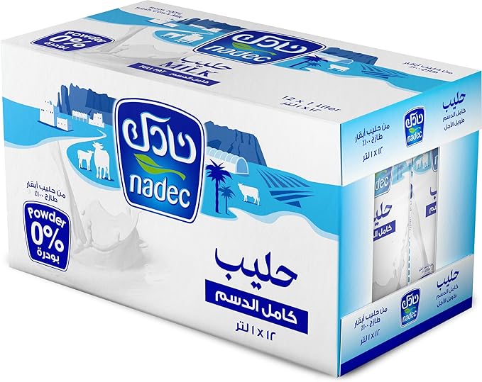 نادك حليب كامل الدسم 1 لتر طويل الأجل شد 12