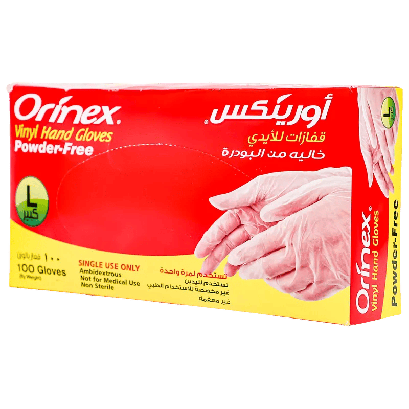 اورينكس قفازات خالية من البودرة كبير 100حبة