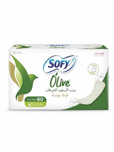 سوفي فوط يومية بزيت الزيتون عادي 155مم- 80 فوطة