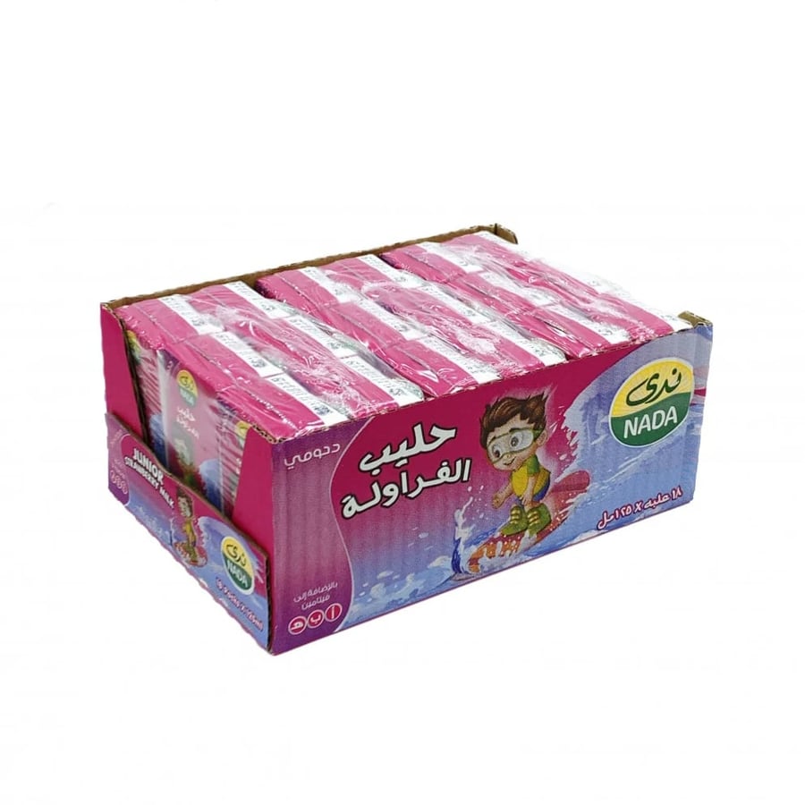 ندى حليب بسمه فراولة 115 مل شد 18