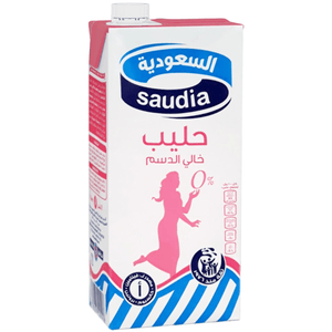 السعودية حليب منزوع الدسم 1 لتر