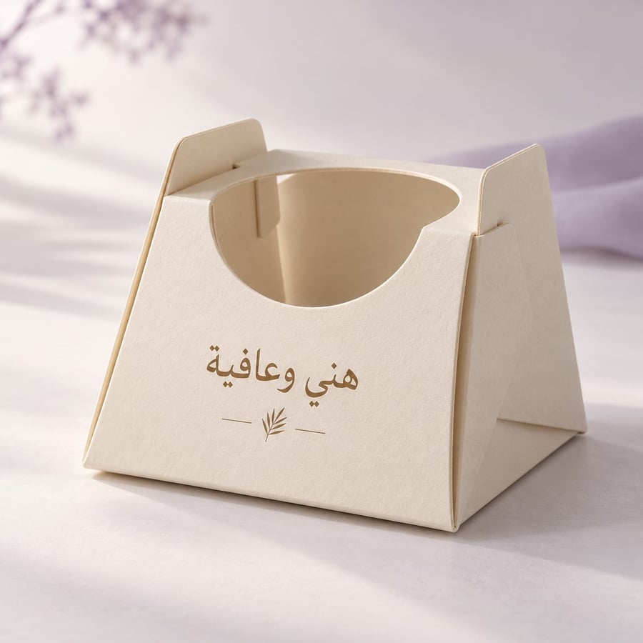 حامل فنجال بعبارة مخصصة
