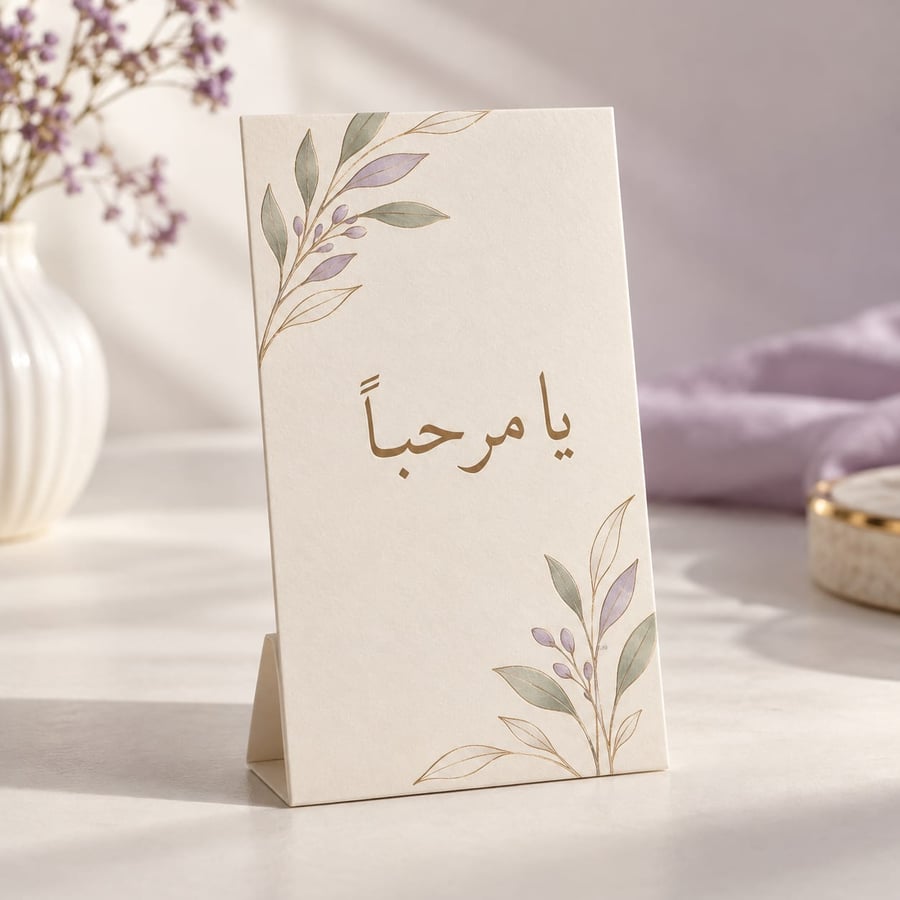 كرت طاولة مخصص للمناسبات واللمات