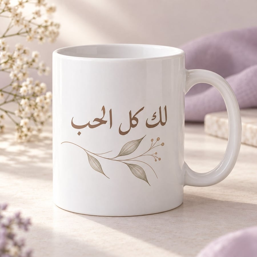 كوب سيراميك مخصص بالاسم أو العبارة
