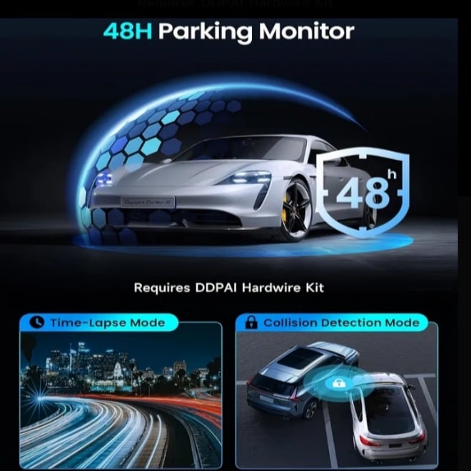 كاميرا سيارة DDPAI Z50 Pro 4K أمامية وخلفية مع GPS