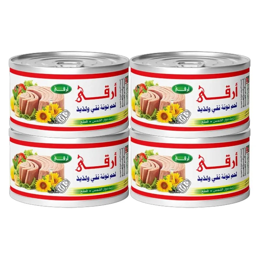 تونة ارقى بزيت دوار الشمس قطع ربطة (80جم*4حبات )