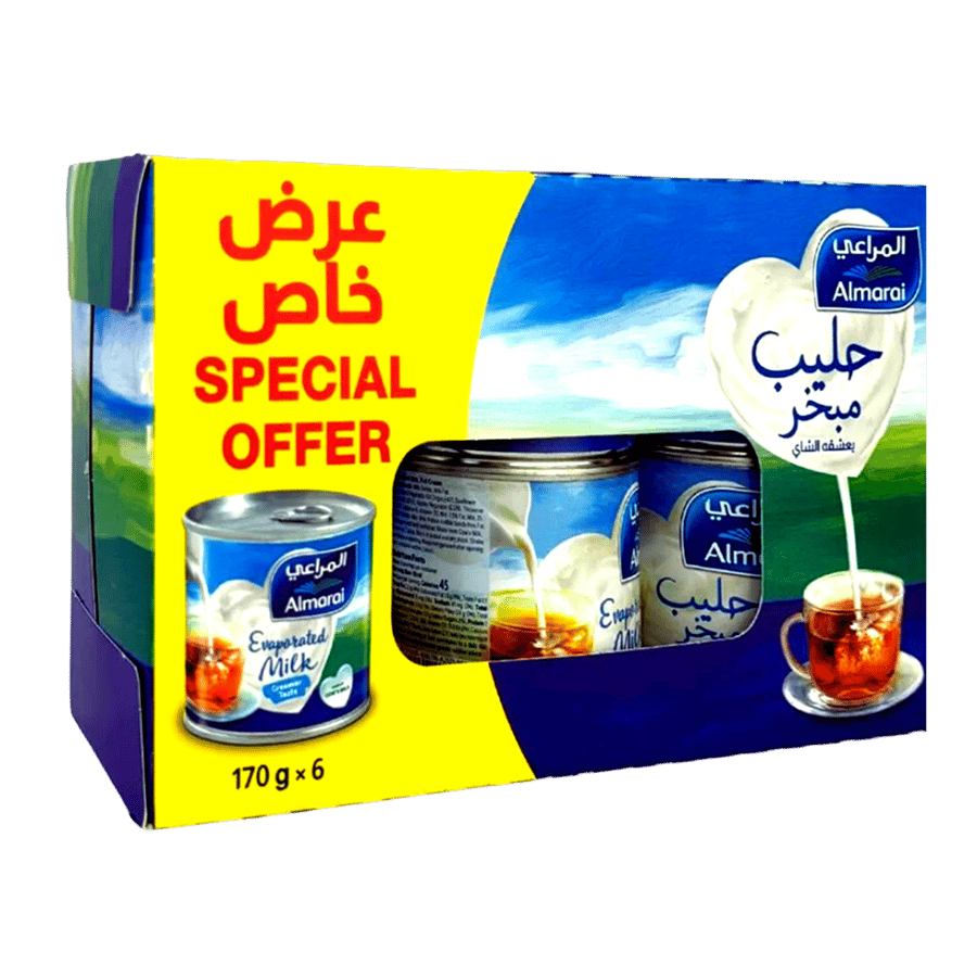 حليب مركز المراعي ( 170جم *6 حبات )