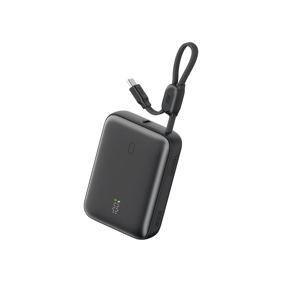 JODA Halo 10 – باور بنك 10000mAh 22.5W كابل مدمج – أسود