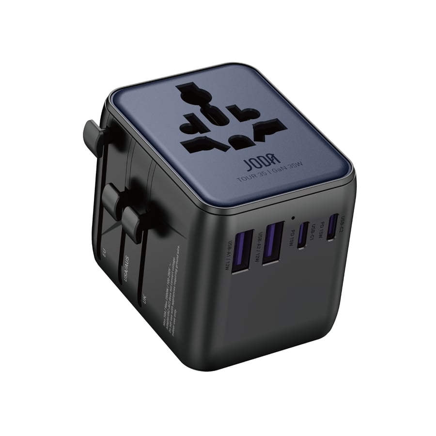 Wall charger for travel JODA JODA TOUR 35 with capacity 35 watts – black