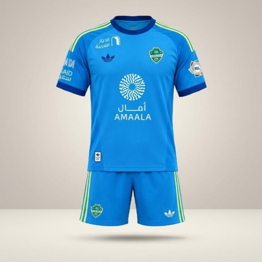طقم الأهلي السعودي الاحتياطي الأزرق تيشيرت وشورت 2026-2027