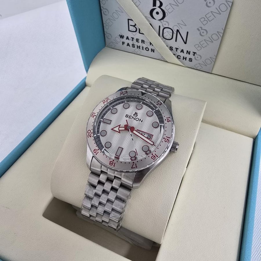ساعة رجاليه استيل بينون تصميم عسافMen's steel watch, Benon design, Assaf style
