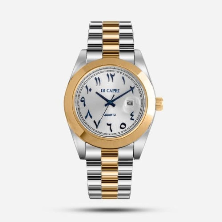 ساعة ماركة دي كابري كتابة عربيةDe Capri brand watch with Arabic writing