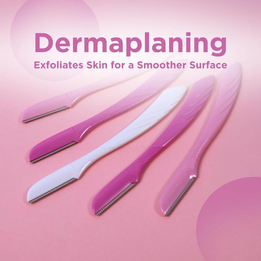 Intension eyebrow contouring and facial hair removal disposable precision razors 5pcs