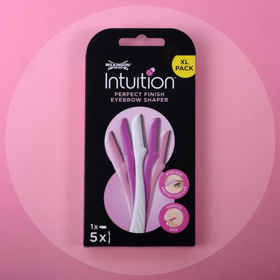 Intension eyebrow contouring and facial hair removal disposable precision razors 5pcs
