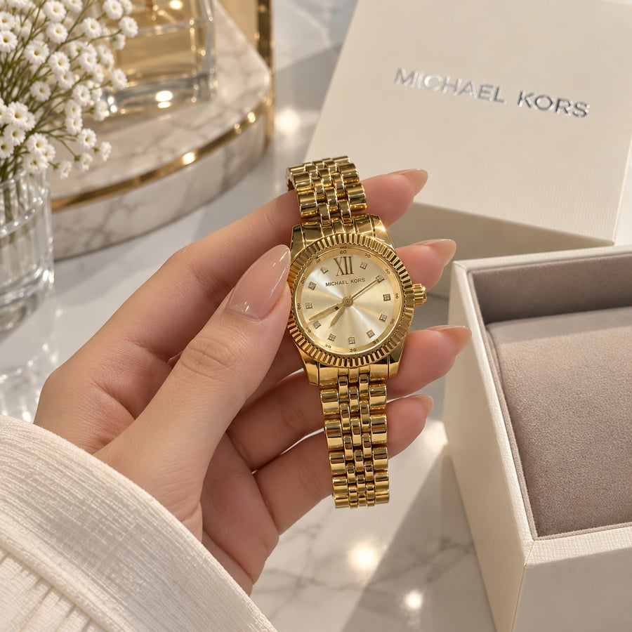 ساعة مايكل كورس النسائية الذهبية – Michael Kors