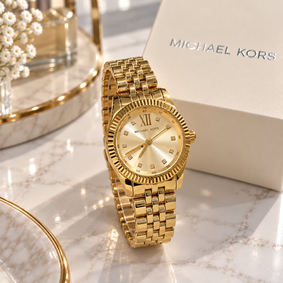 ساعة مايكل كورس النسائية الذهبية – Michael Kors