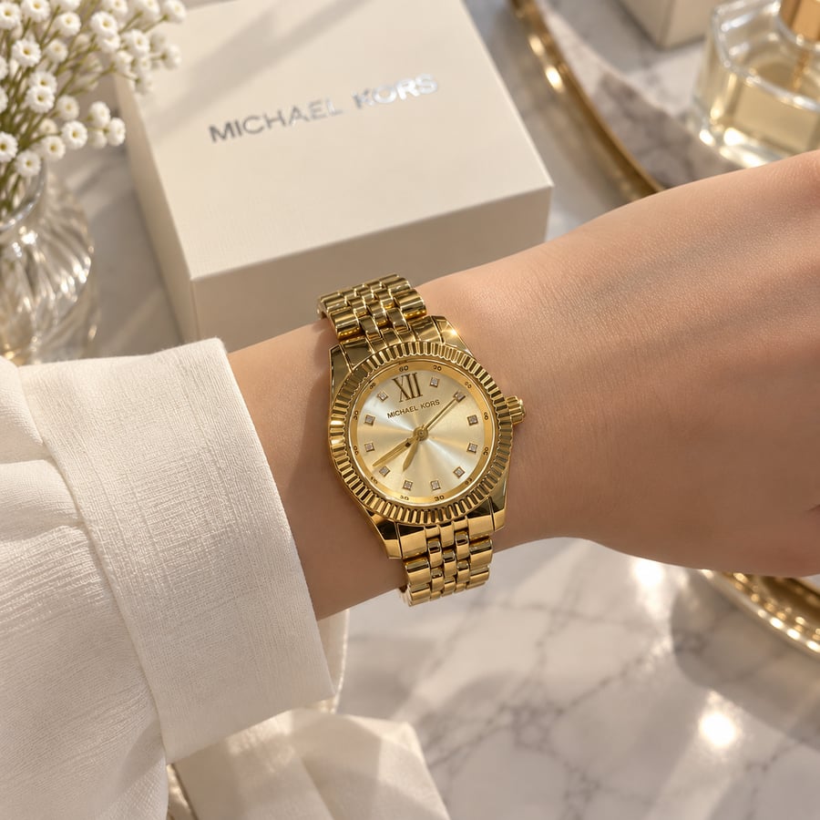 ساعة مايكل كورس النسائية الذهبية – Michael Kors
