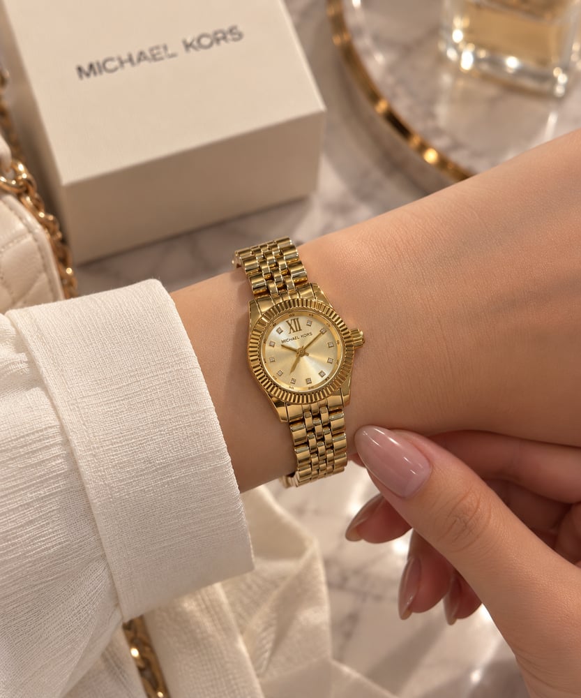 ساعة مايكل كورس النسائية الذهبية – Michael Kors