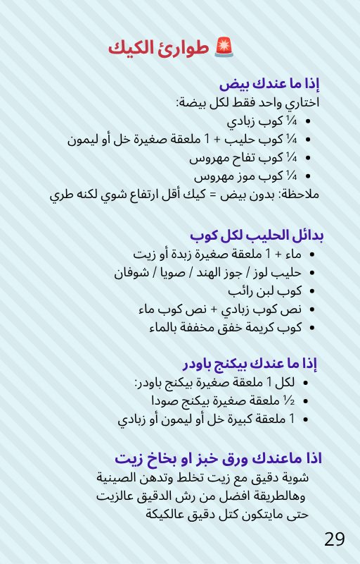 آساسيات خبز الكيك ( دورة كتابية شاملة للمبتدئات )