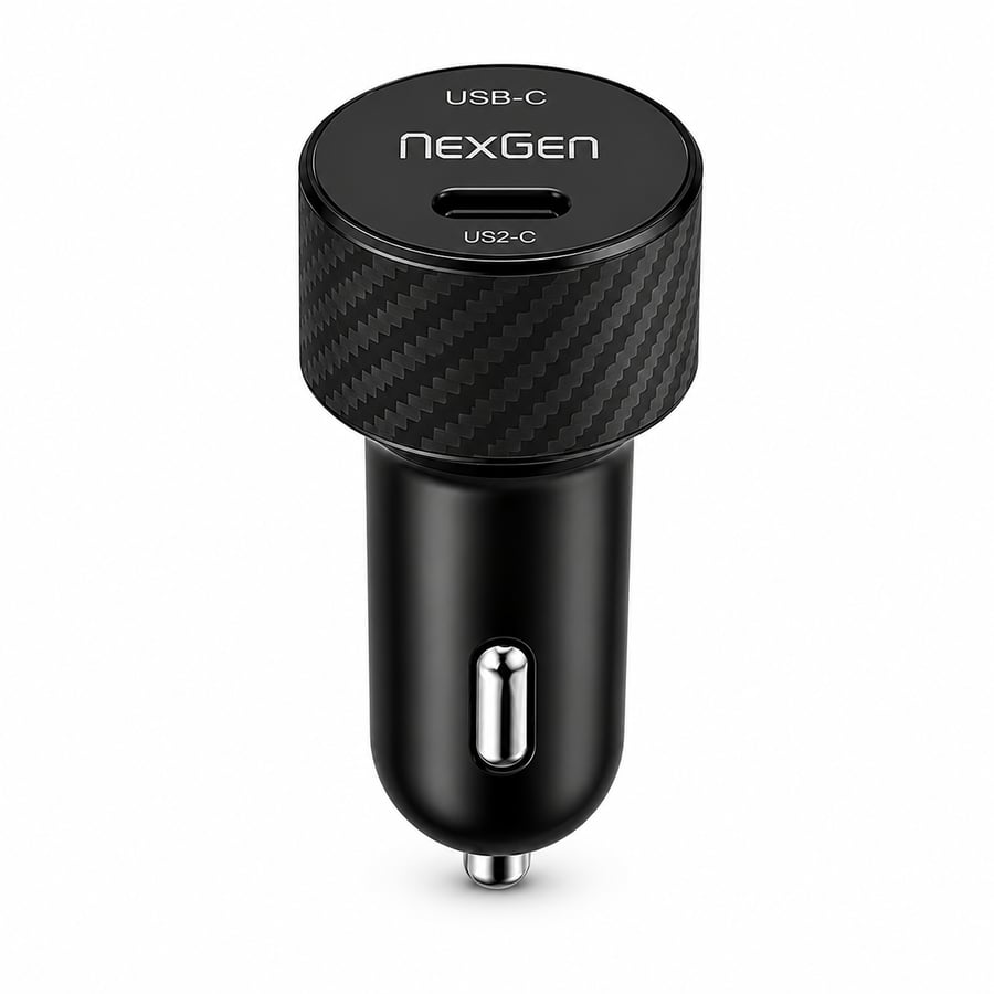 شاحن سيارة سريع NexGen 43 واط USB-C وUSB-A | شحن سريع للسيارة
