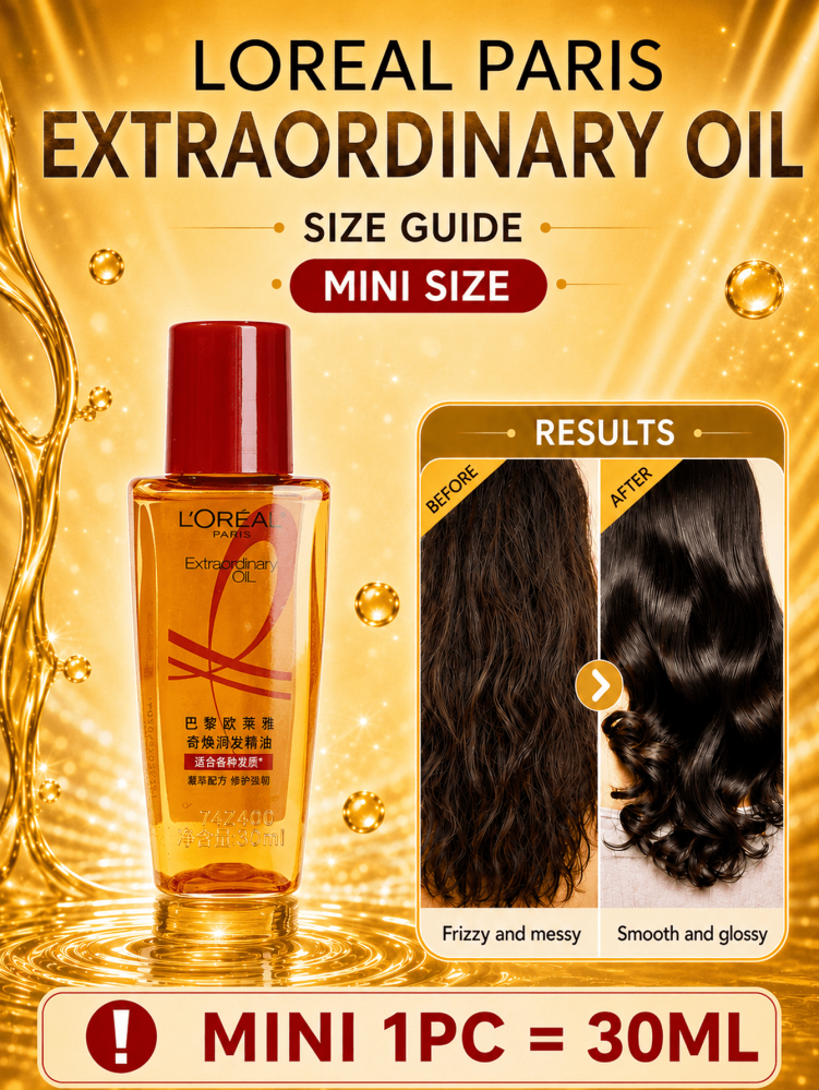 L’Oreal Paris زيت الشعر الاستثنائي لتغذية وترميم الشعر وإعادة اللمعان 100 مل