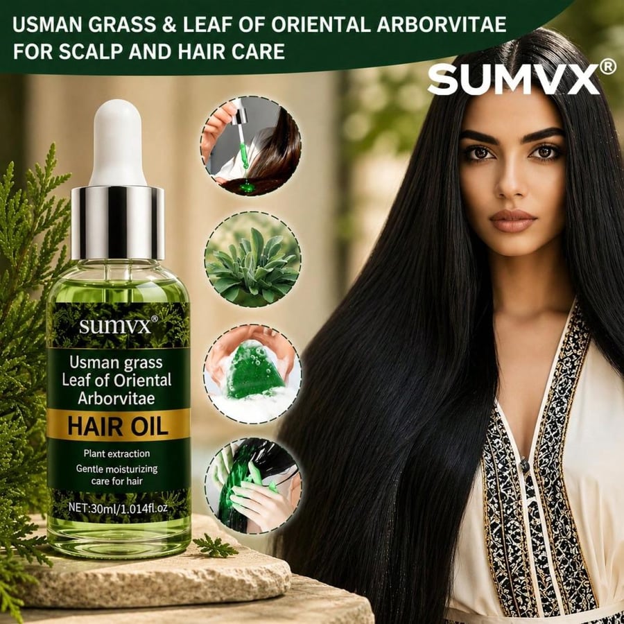 SUMVX مجموعة العناية بالشعر بعطر السرو شامبو وزيت وقناع وصابون للشعر