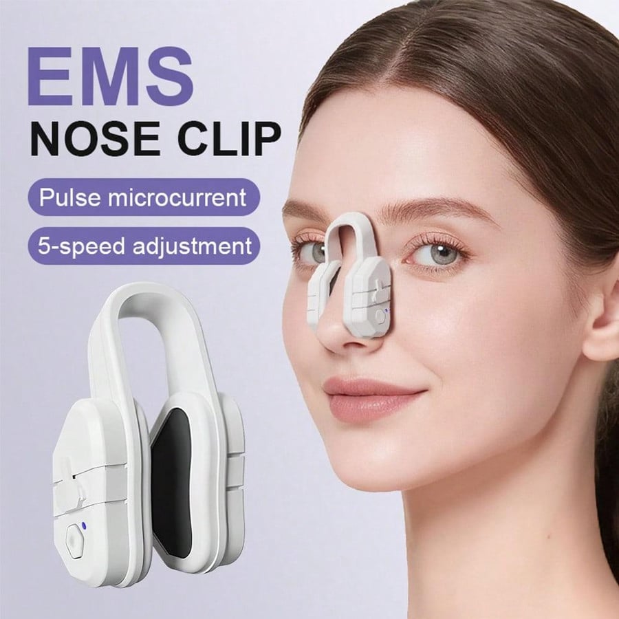 Hailicare مشبك أنف EMS بتقنية الاهتزاز للتدليك والرفع والعناية بالأنف 5 أوضاع