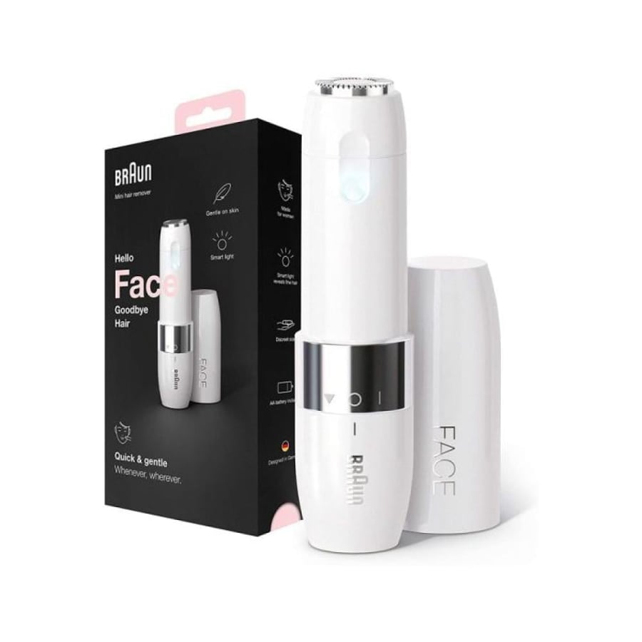 مزيل شعر براون صغير وبضوء ذكي FS1000 - أبيض