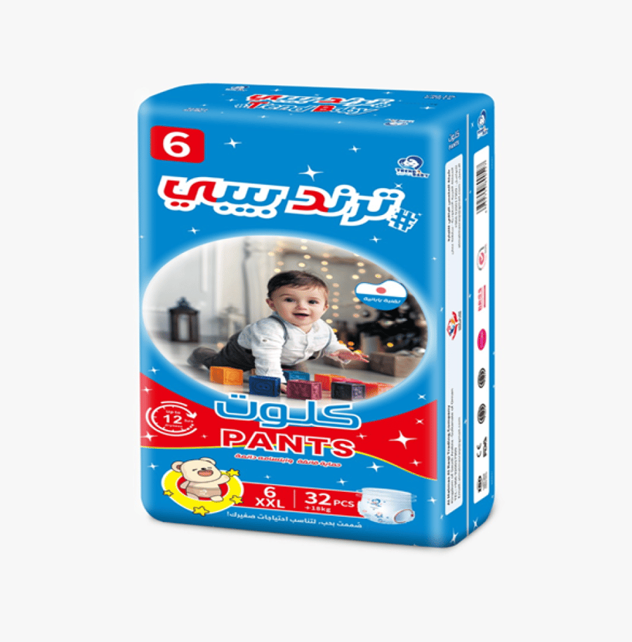 حفاظات اطفال ترند بيبي 6 كلوت عبوة 32