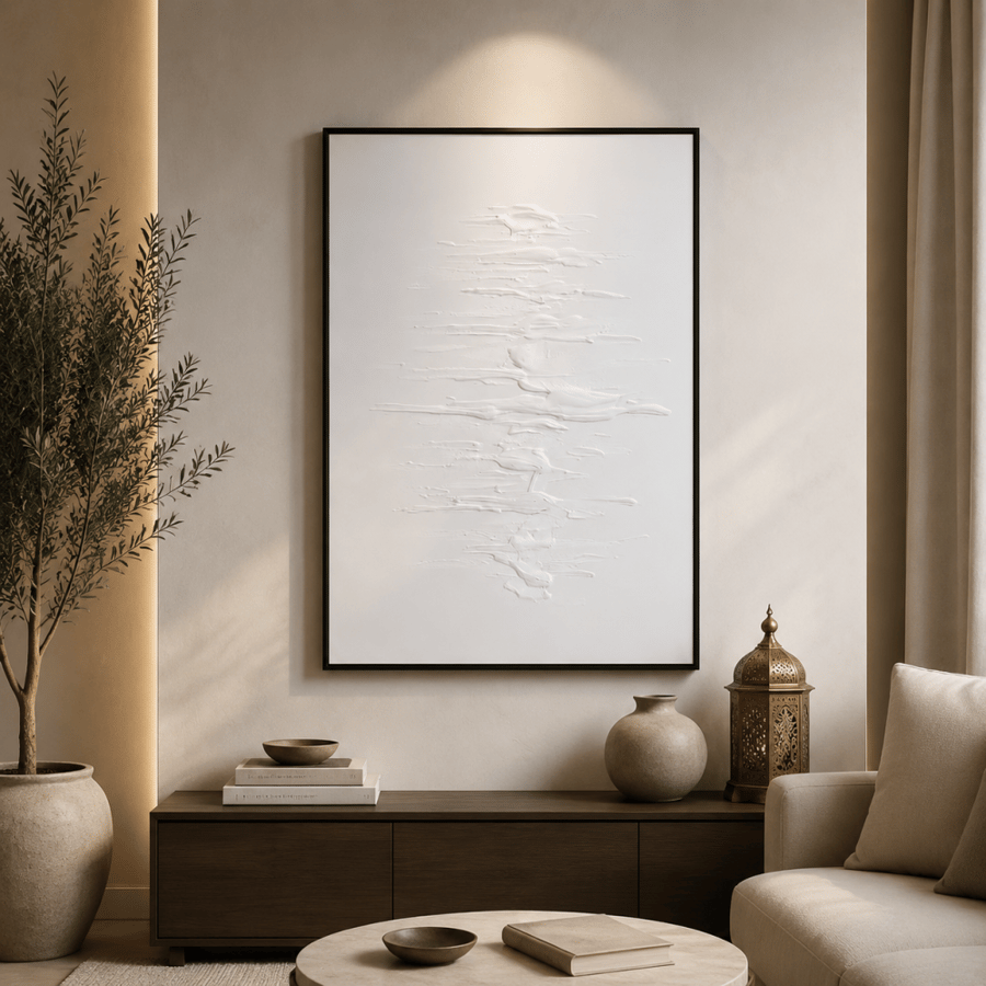 لوحة ديكور بإطار أسود مقاس 120 × 80 سم