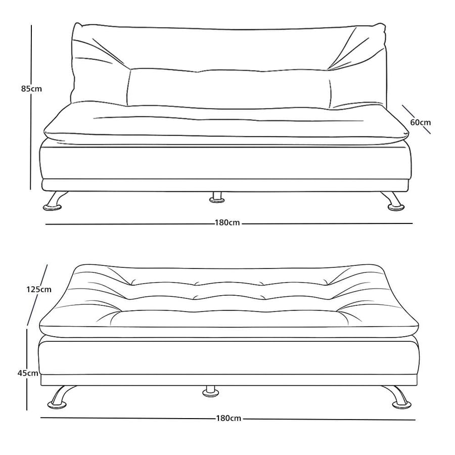 Adjustable sofa to bed khaki