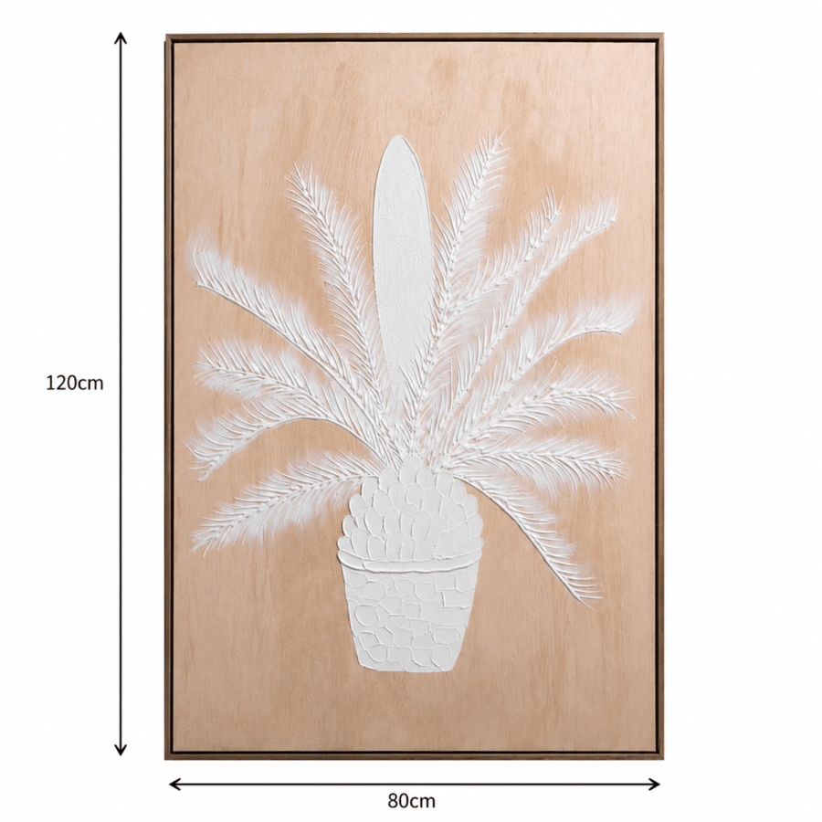لوحة ديكور بإطار بيج مقاس 120 × 80 سم