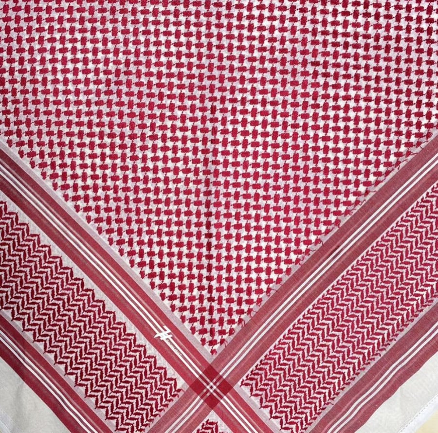 Seven Host shemagh red lines white