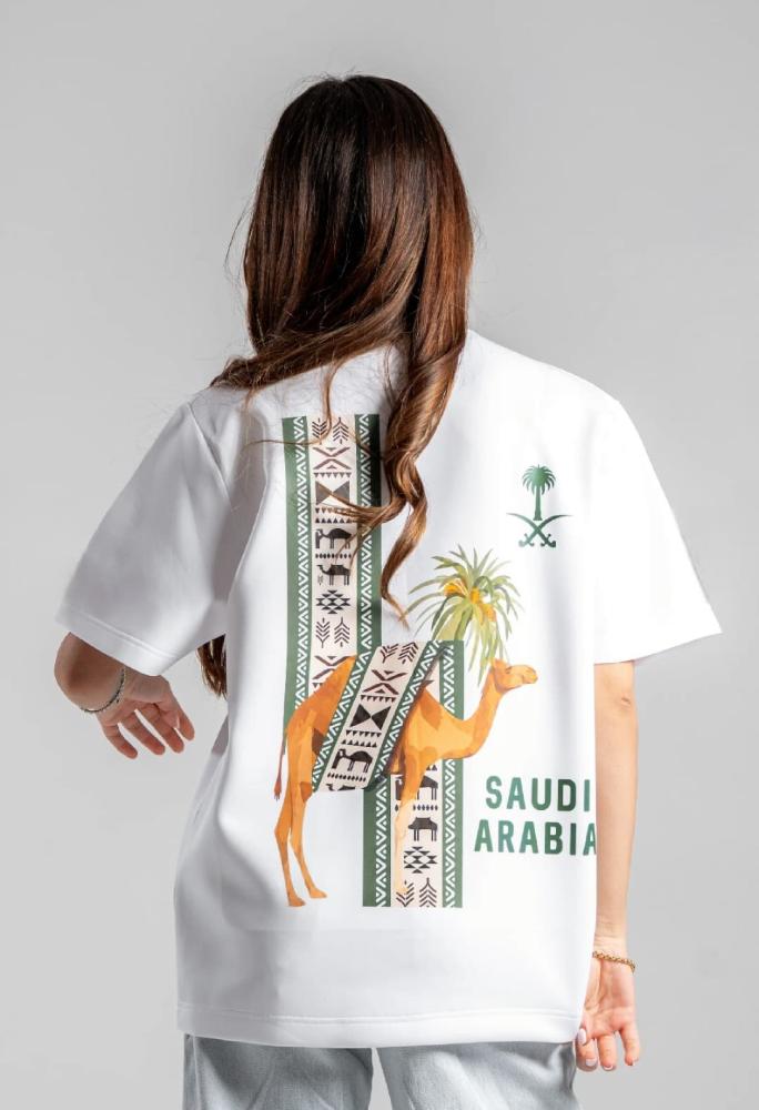 تيشرت اليوم الوطني أبيض-متجر فرح