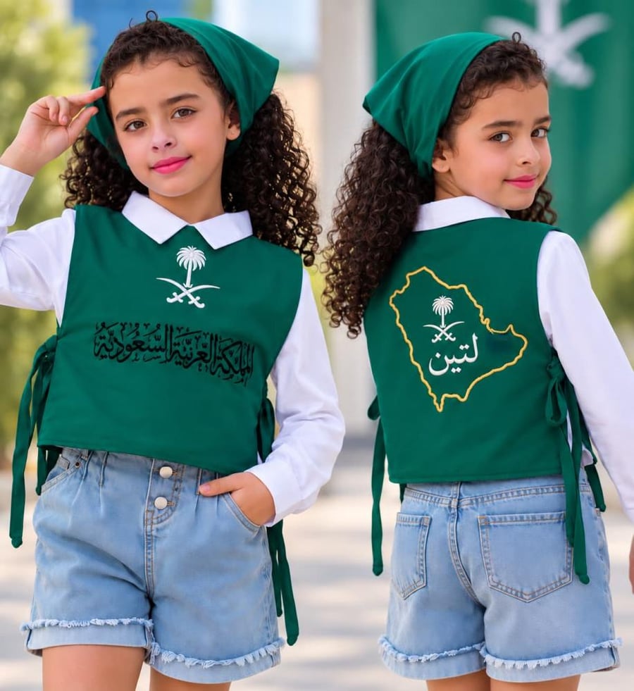 صديرية بناتي اليوم الوطني-متجر فرح