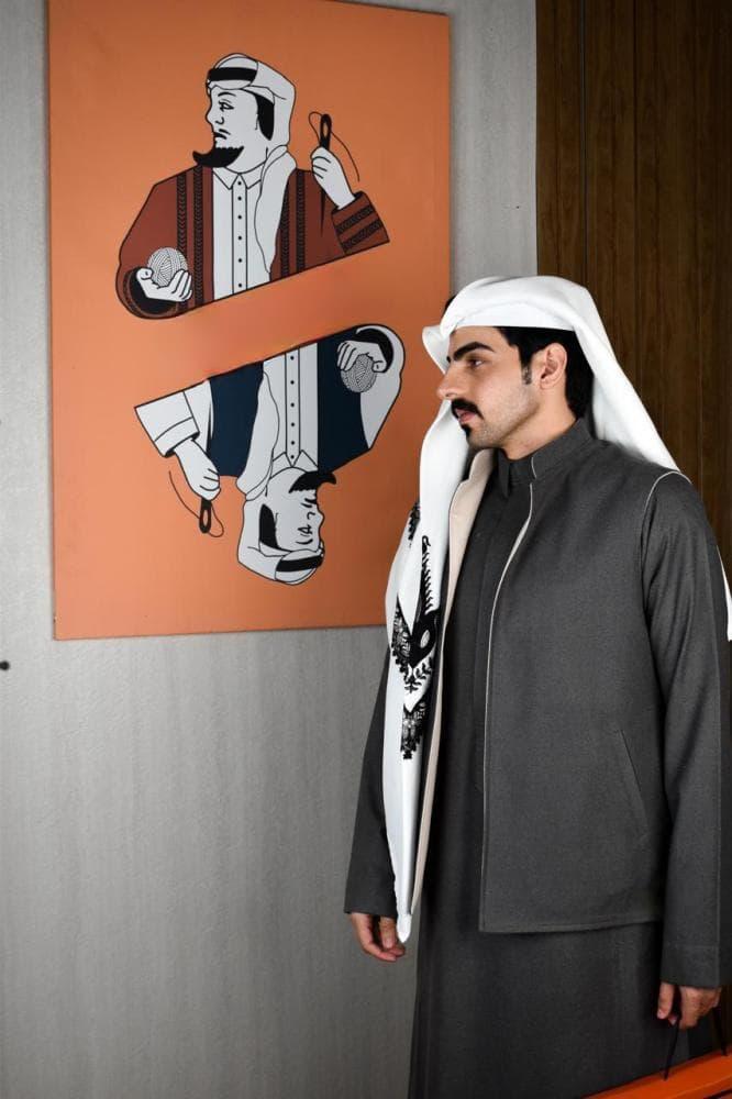 سديري رجالي شتوي رمادي غامق مع أسود متجر فرح