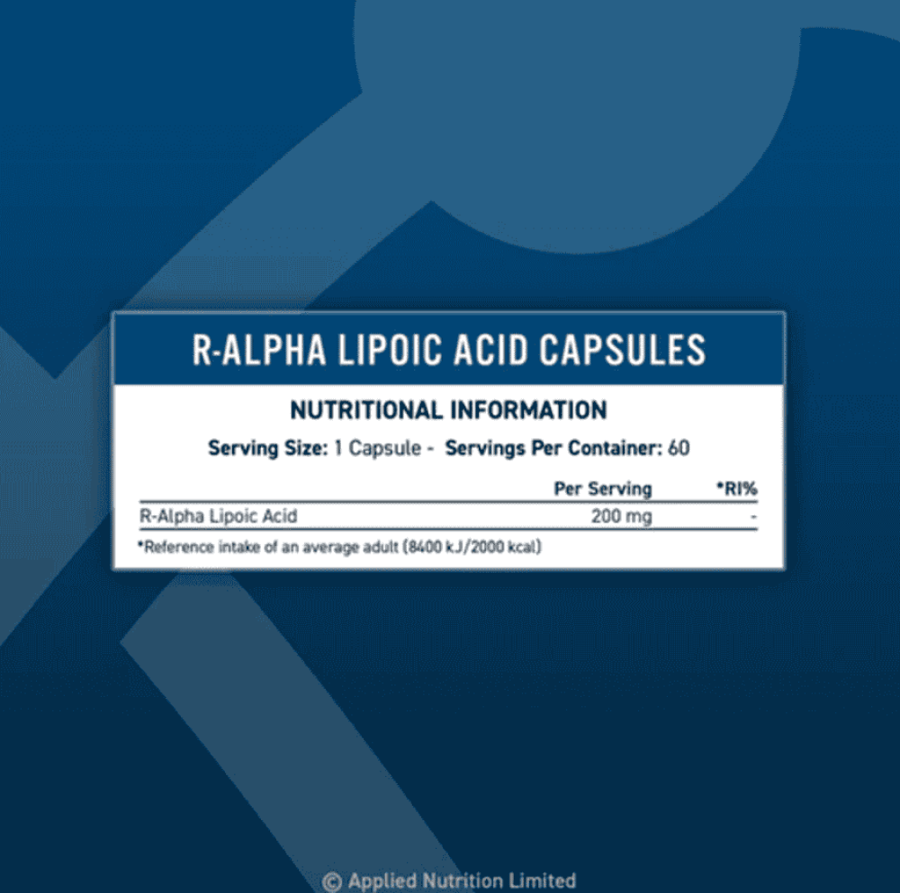 APPLIED NUTRITION R-ALPHA LIPOIC ACID