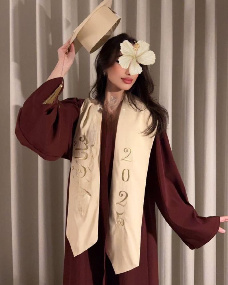 عباية تخرج  برغندي
