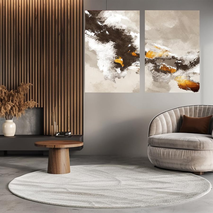 لوحة ثنائية تصميم عصري