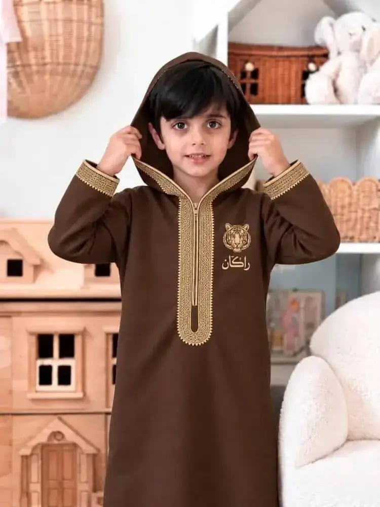 ثوب مغربي شتوي للأطفال