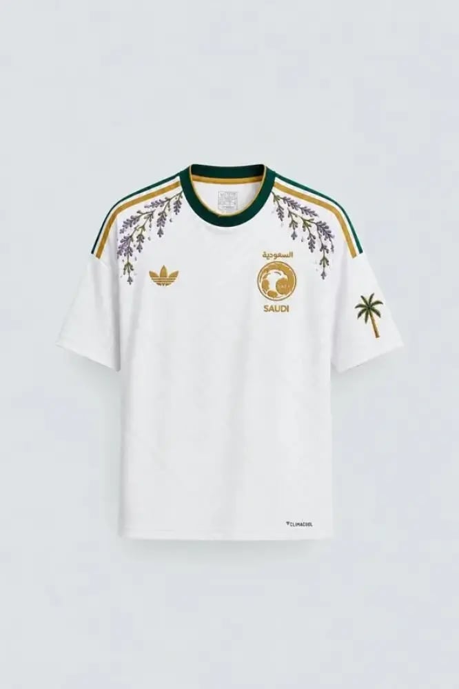 تيشيرت المنتخب السعودي (إصدار كأس العالم 2026 نسخة الخزامى)
