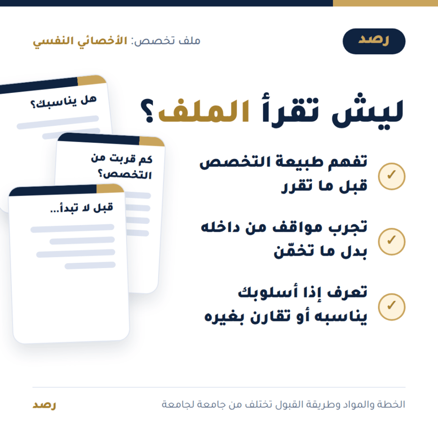 ملف تخصص الأخصائي النفسي من رصد