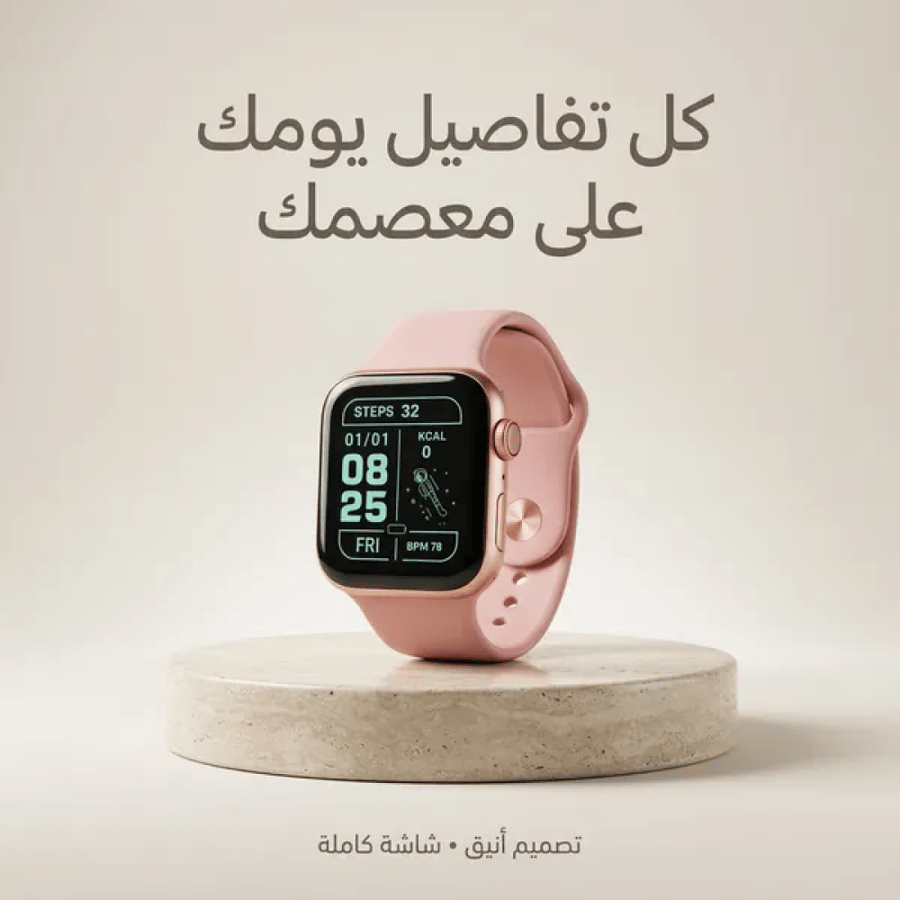 ساعة يد ذكية بشاشة كاملة L