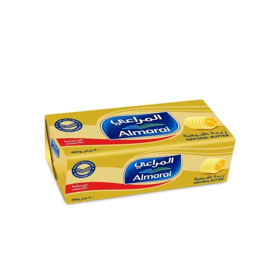 المراعي زبدة طبيعية غيرمملح 400جرام