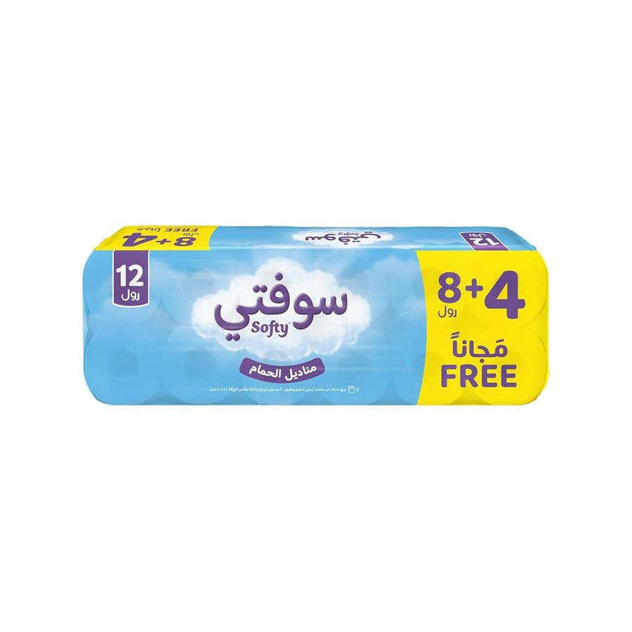 سوفتي مناديل حمام رول 8+4