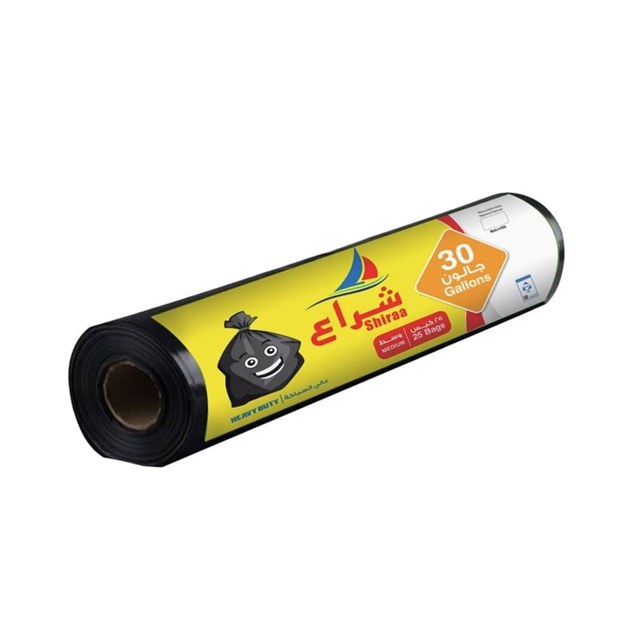 30-gallon roll garbage bags, 25 bags