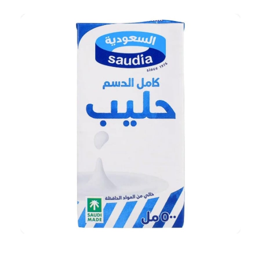 السعودية حليب كامل الدسم طويل الاجل 500 مل