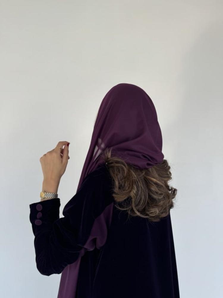 عبايه مخمل كريب القصه كلوش