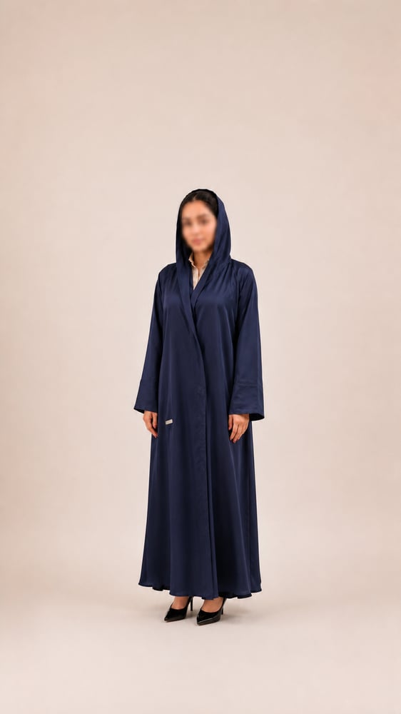 عباية حرير كحلي